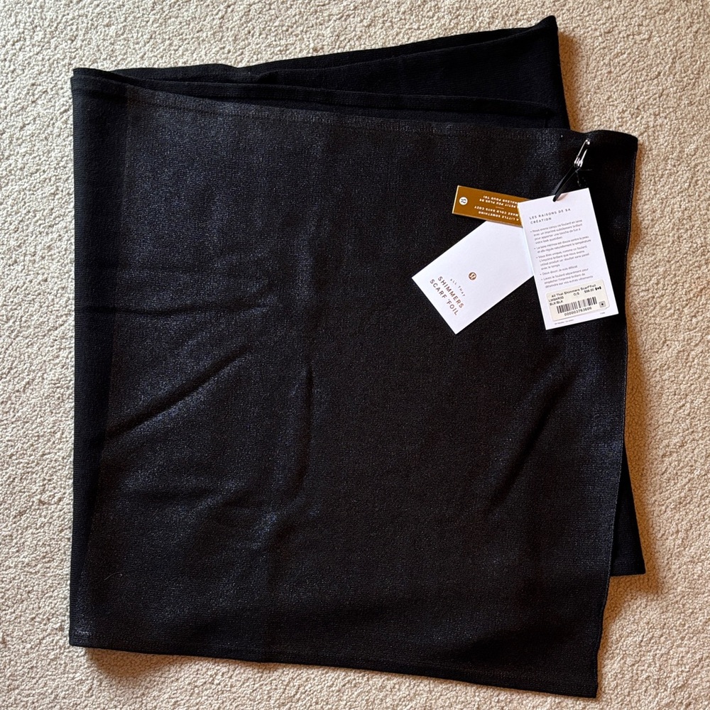 NWT Lululemon Black Knit Scarf